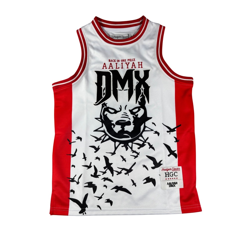 Headgear Classics Aaliyah DMX Back In One Piece Jersey Kids Medium White Red